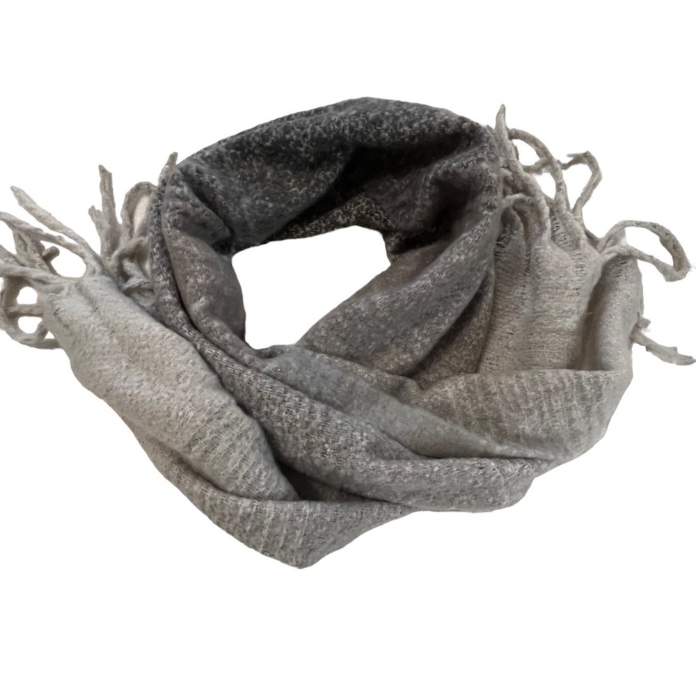 Anthropologie Mer Sea for Anthropologie Large Blanket Scarf Wrap Ombre gray OS - Picture 4 of 11
